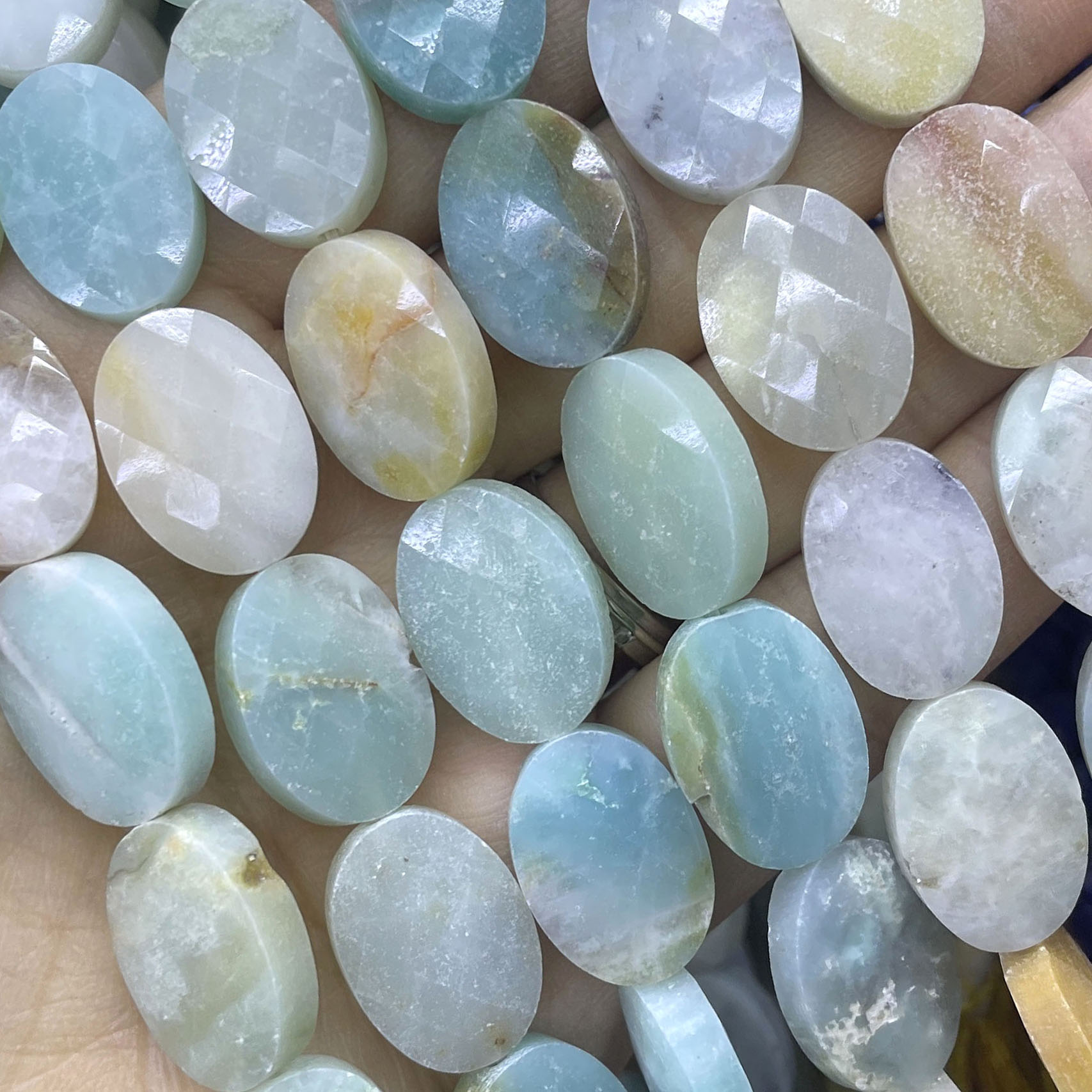 Jewelry Making Amazon - خرز بيضاوي الشكل من الأحجار الطبيعية