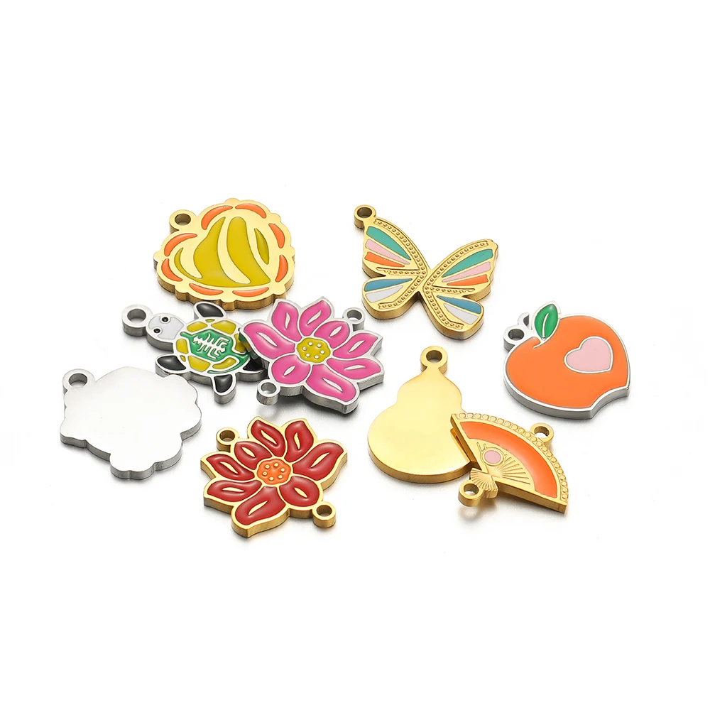 Jewelry Making For 5 Year Old - 5 قطع الفولاذ المقاوم للصدأ لوتس