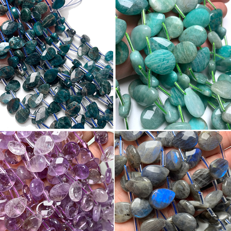 Jewelry Making Amazon - الأوجه الطبيعية 8x12 مللي متر اللابرادوريت