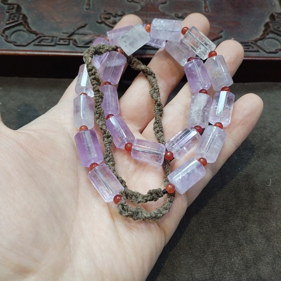 خرز كريستالي أسطواني بنفسجي فا - مراجعة Jewelry Making Light وسعره