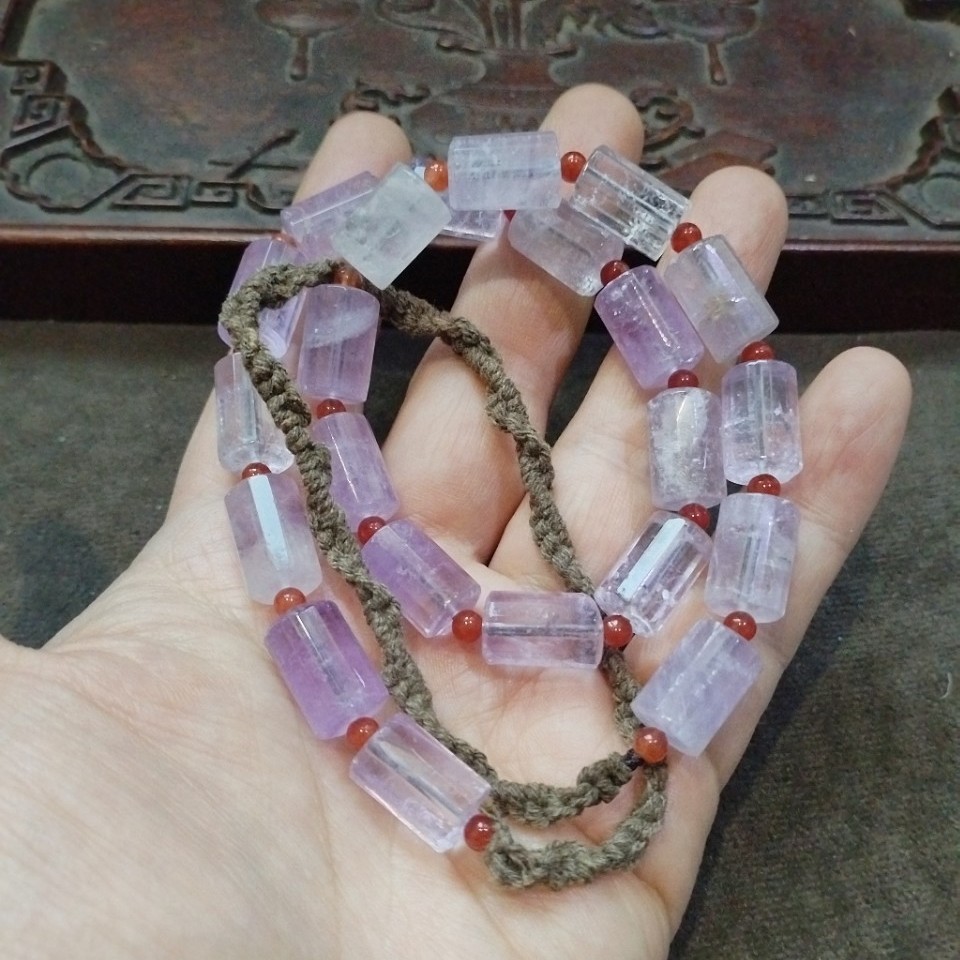 خرز كريستالي أسطواني بنفسجي فا - مراجعة Jewelry Making Light وسعره