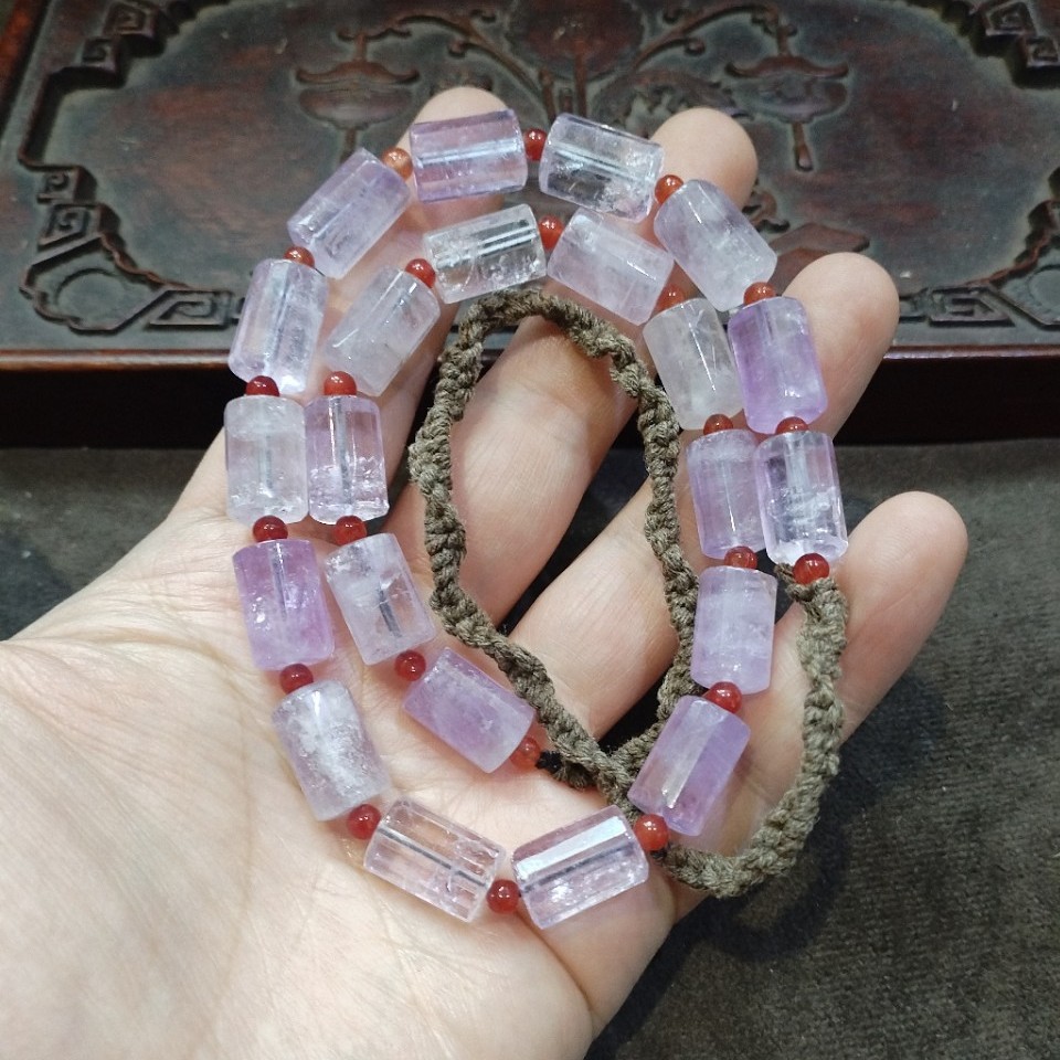 خرز كريستالي أسطواني بنفسجي فا - مراجعة Jewelry Making Light وسعره