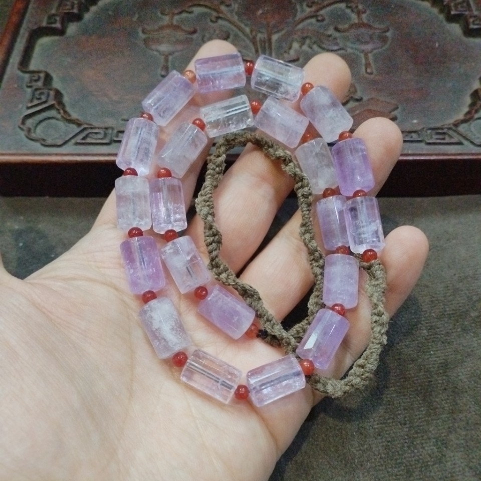 خرز كريستالي أسطواني بنفسجي فا - مراجعة Jewelry Making Light وسعره