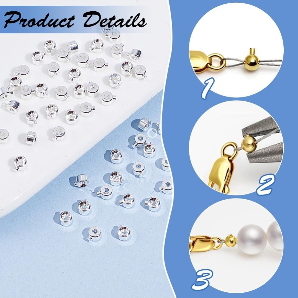 60 قطعة النحاس تجعيد الخرز 925 - مراجعة Jewelry Making Silver وسعره